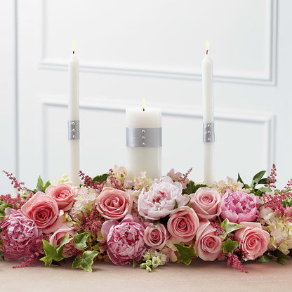 Worldwide Romance Unity Candle Arrangement – BEBE'S FLOWER SHOP, Los Angeles CA